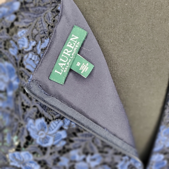 Ralph Lauren Embroidered Petal Sleeve V-Neck Knee Length Sheath Dress - NWT - Picture 12 of 12